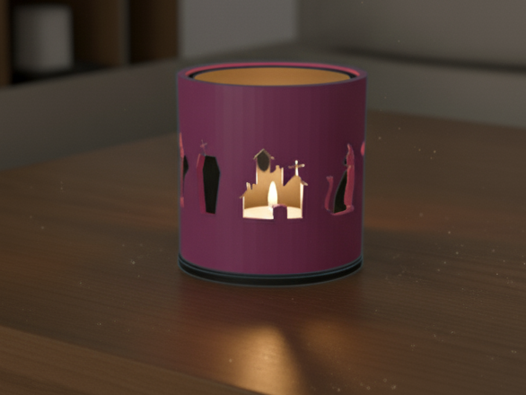 Rotating Halloween Tea Light Holder