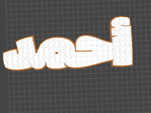 Arabic custom your name in bricks with keychain