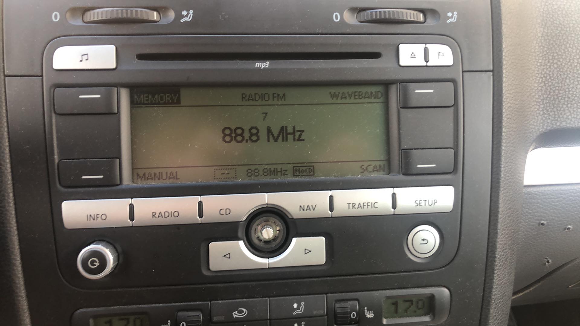 Car stereo knob