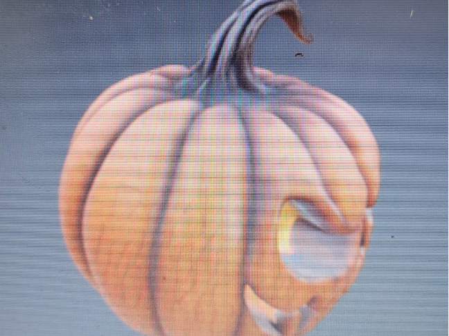 spooky pumpkin Halloween decor.