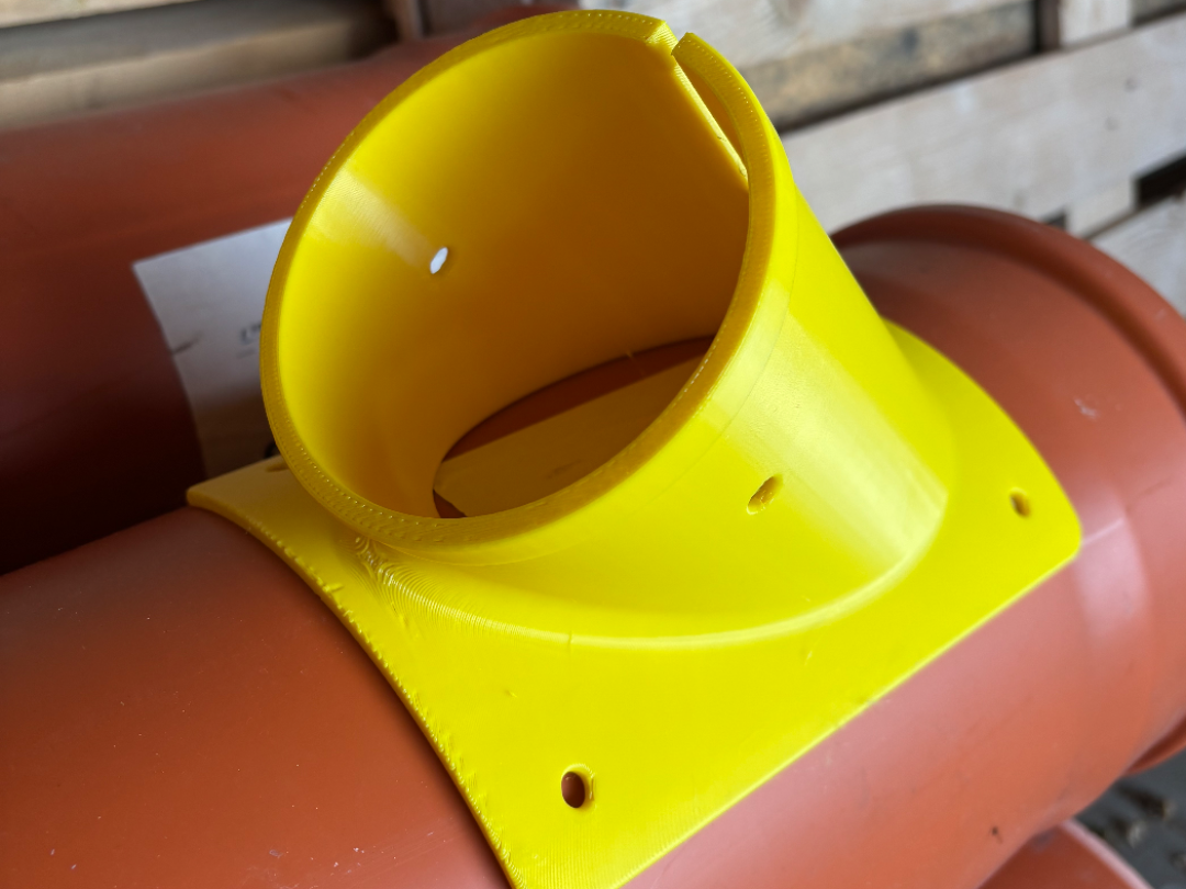 Pipe Wye 45deg from 200mm to 100mm