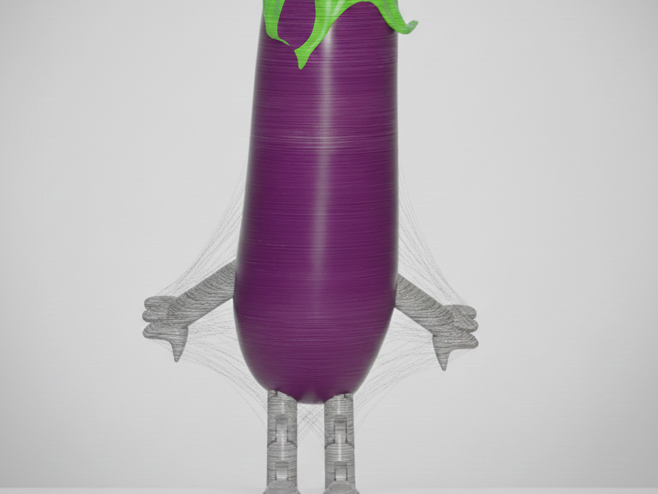 eggplant with feet