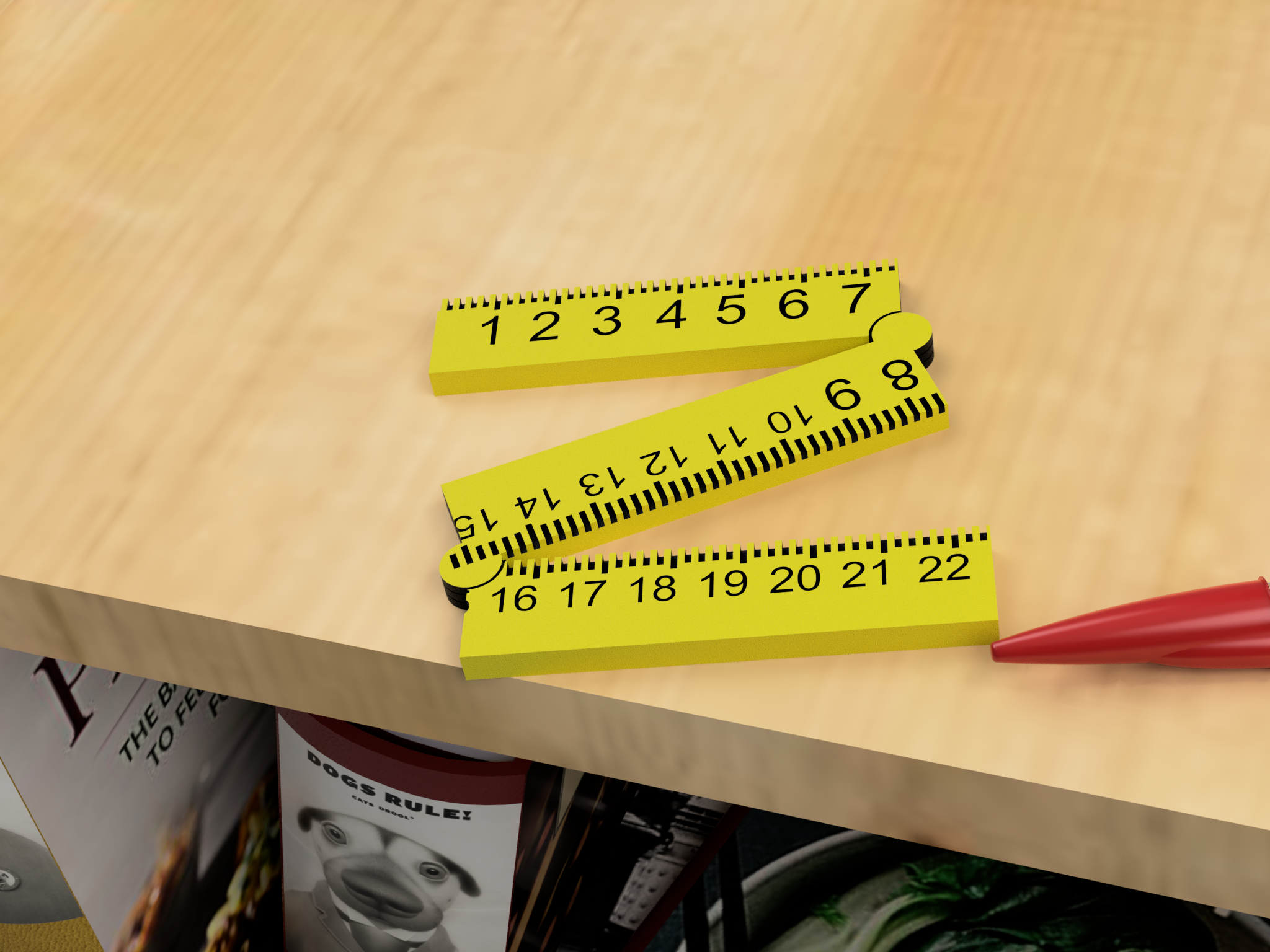 Metric folding ruler