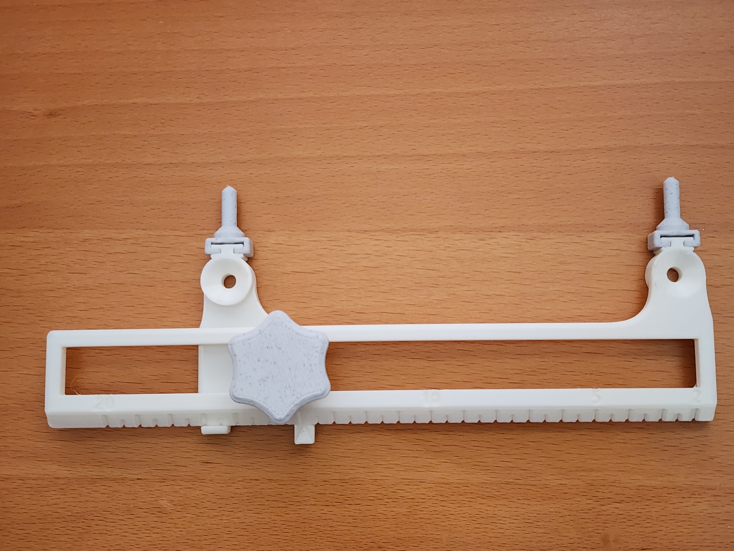 remixed Lockable hole distance measurer with scale