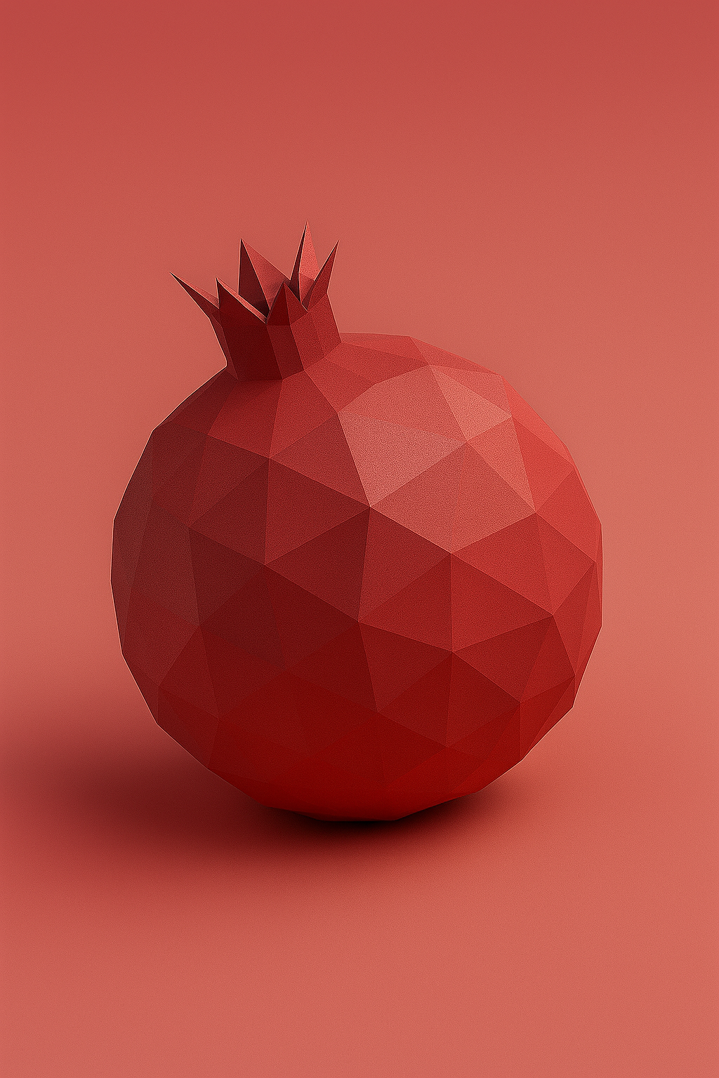 Low Poly Pomegranate 3D Model