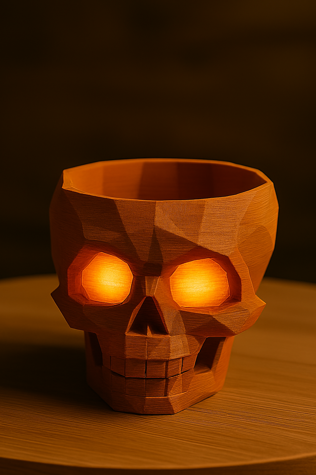 Low poly Skull Candy Bowl | Halloween Skull