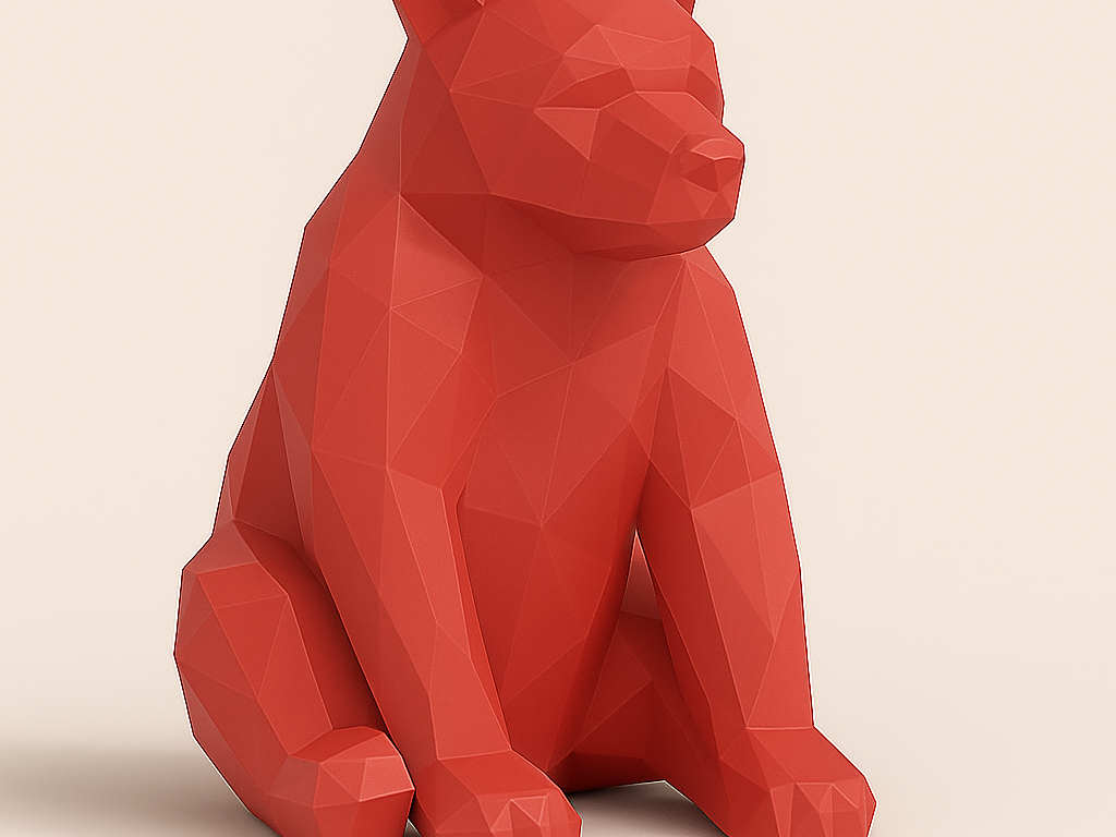 Escultura de Oso lowpoly