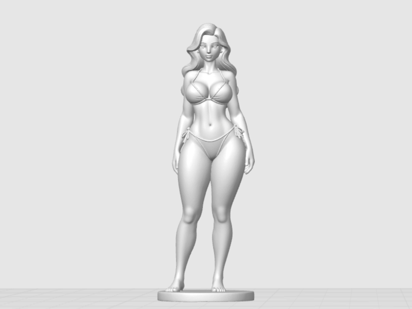 Girl in a bikini figurine