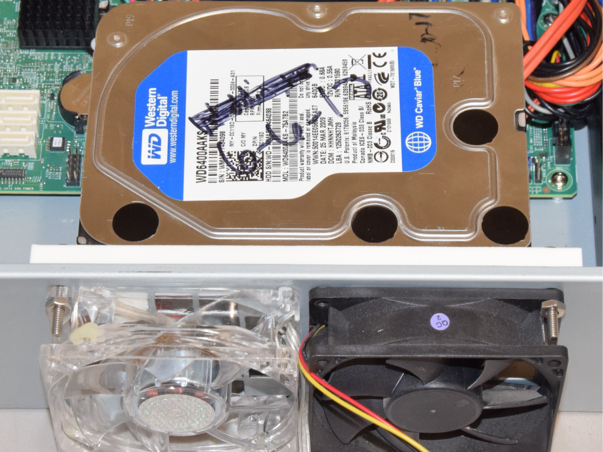 Dual 80mm fan to 3.5" HDD mounting bracket adapter