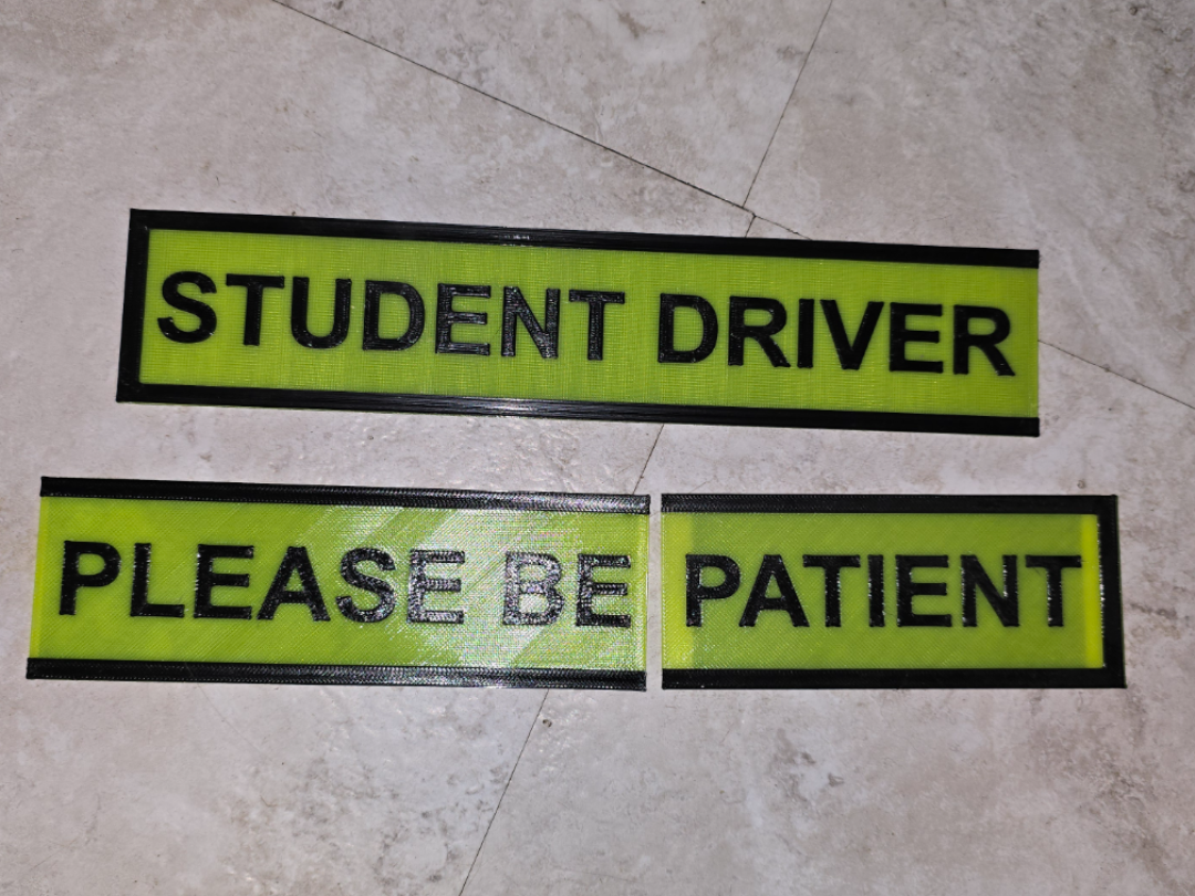 Student driver sign