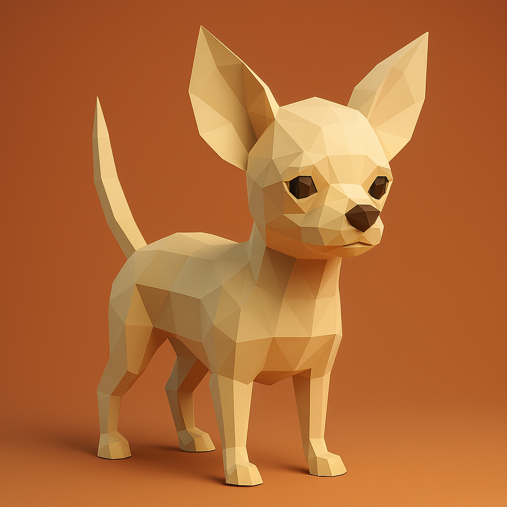 Chihuahua Low Poly 3D Model