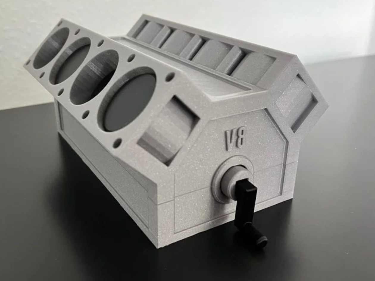 V8 Hand Crank Engine