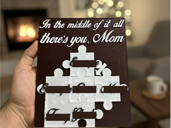 Mother’s Day Puzzle Frame–You’re the Center Piece