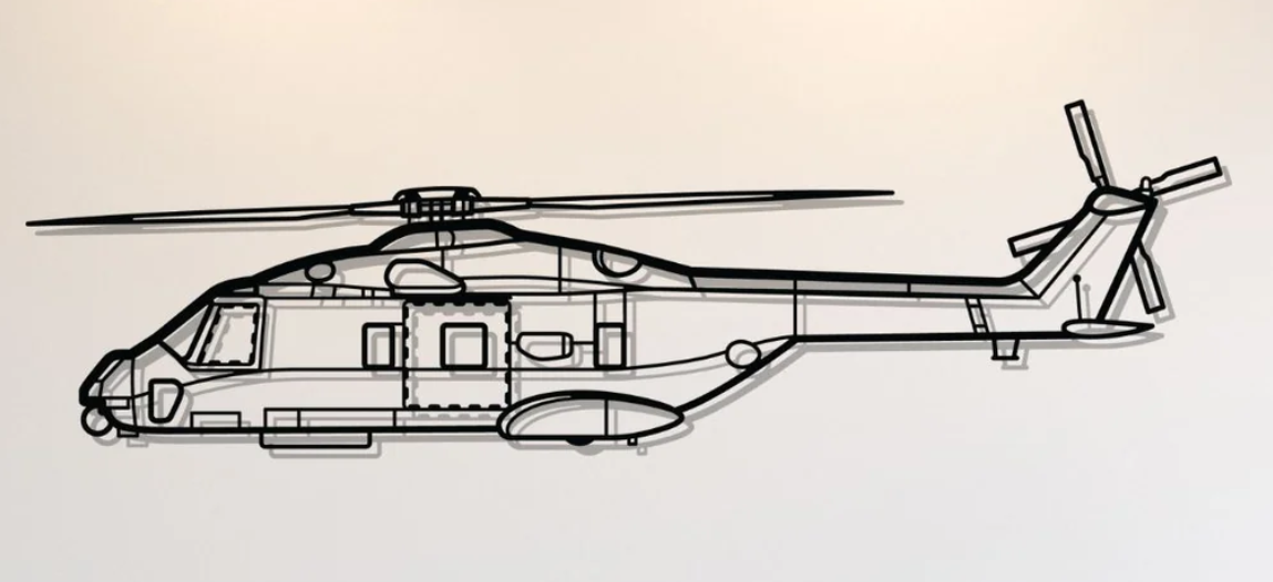 NH-90 NFH Helicopter Wall Art