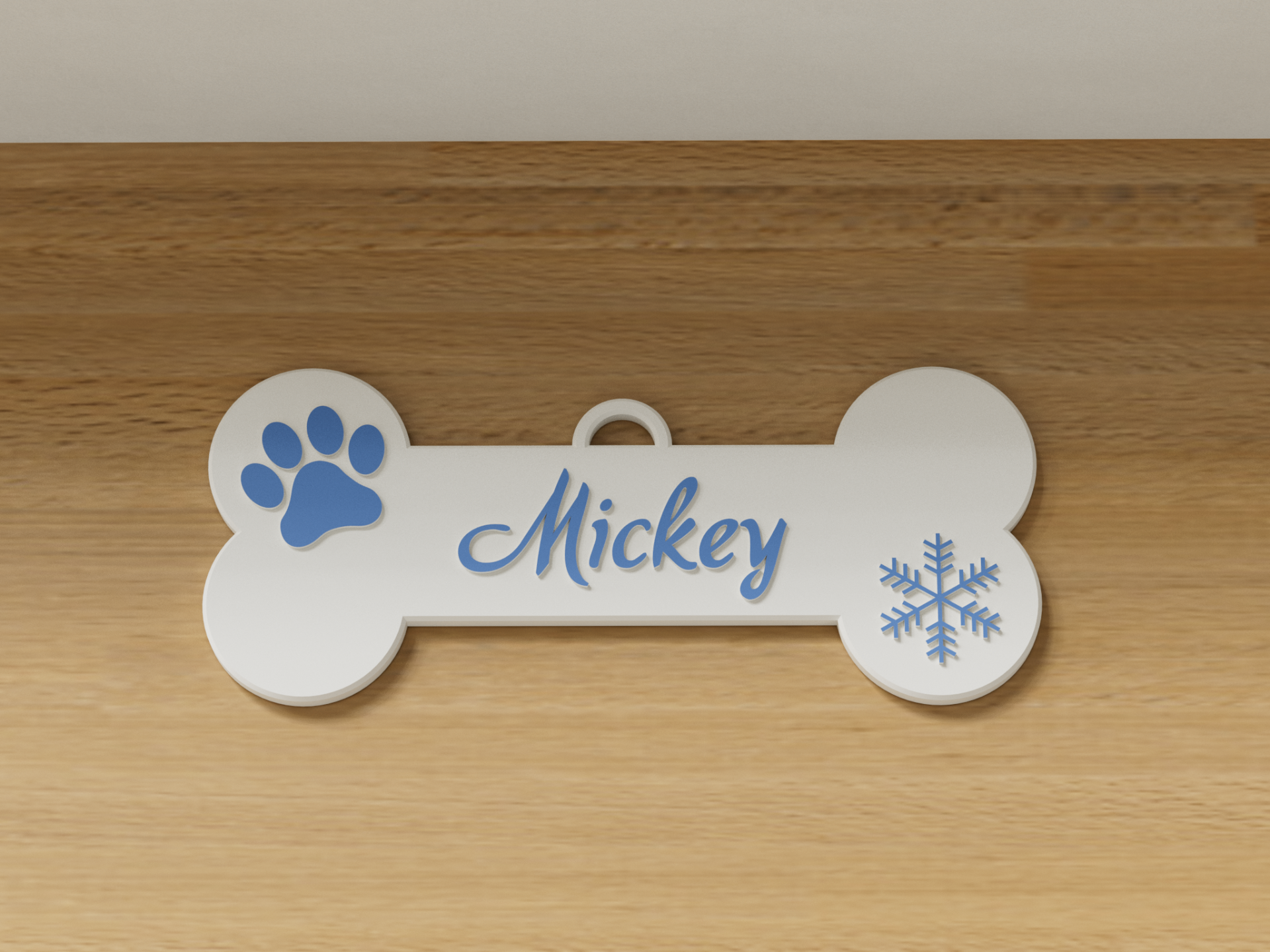 Christmas ornament -  Custom name dog bone
