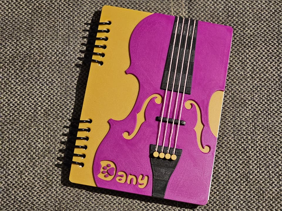 Cubierta Libreta media carta con portada de Violin