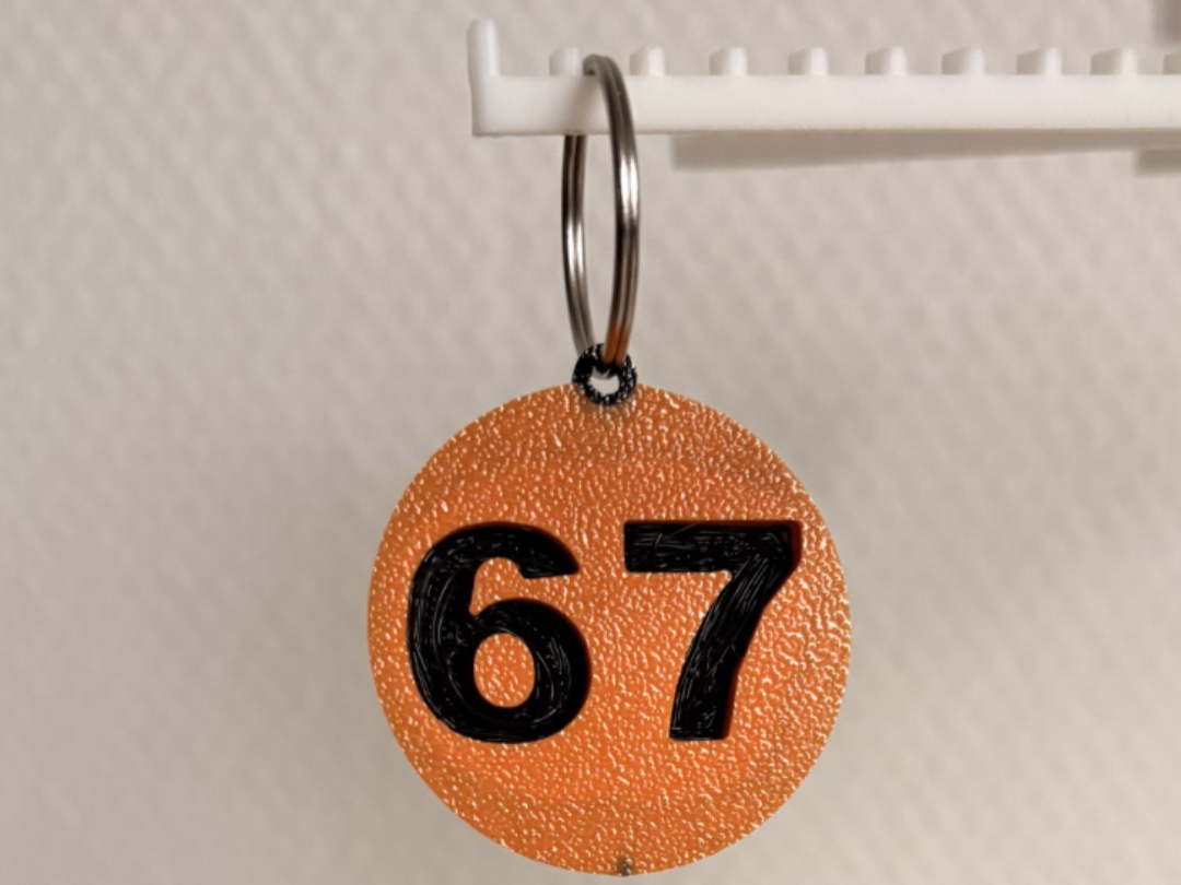 67 Hype basketball keychain