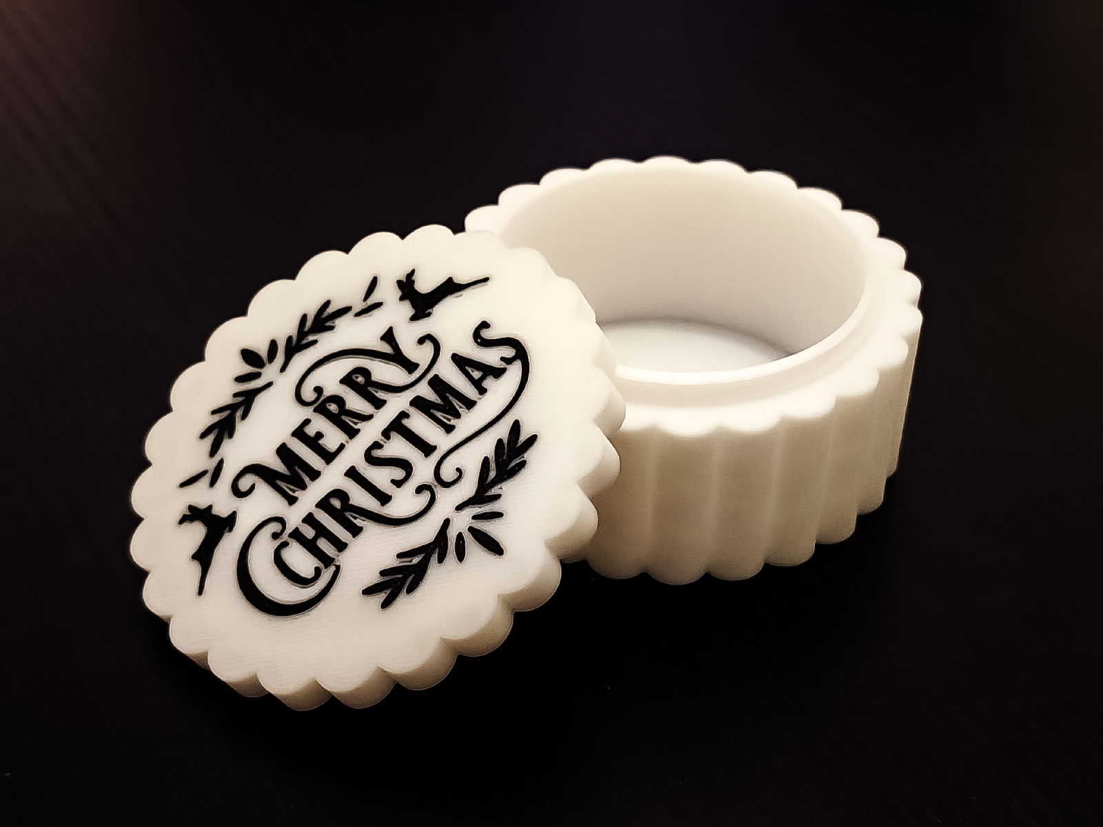 Merry Christmas Screw Box Weihnachts Schraubdose