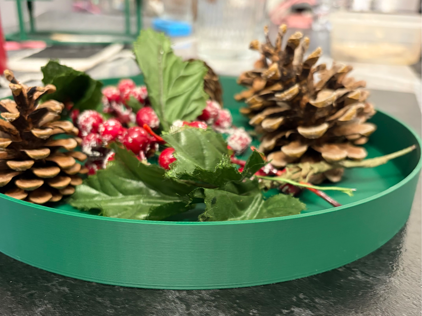 Piatto natalizio, natale porta candele avvento