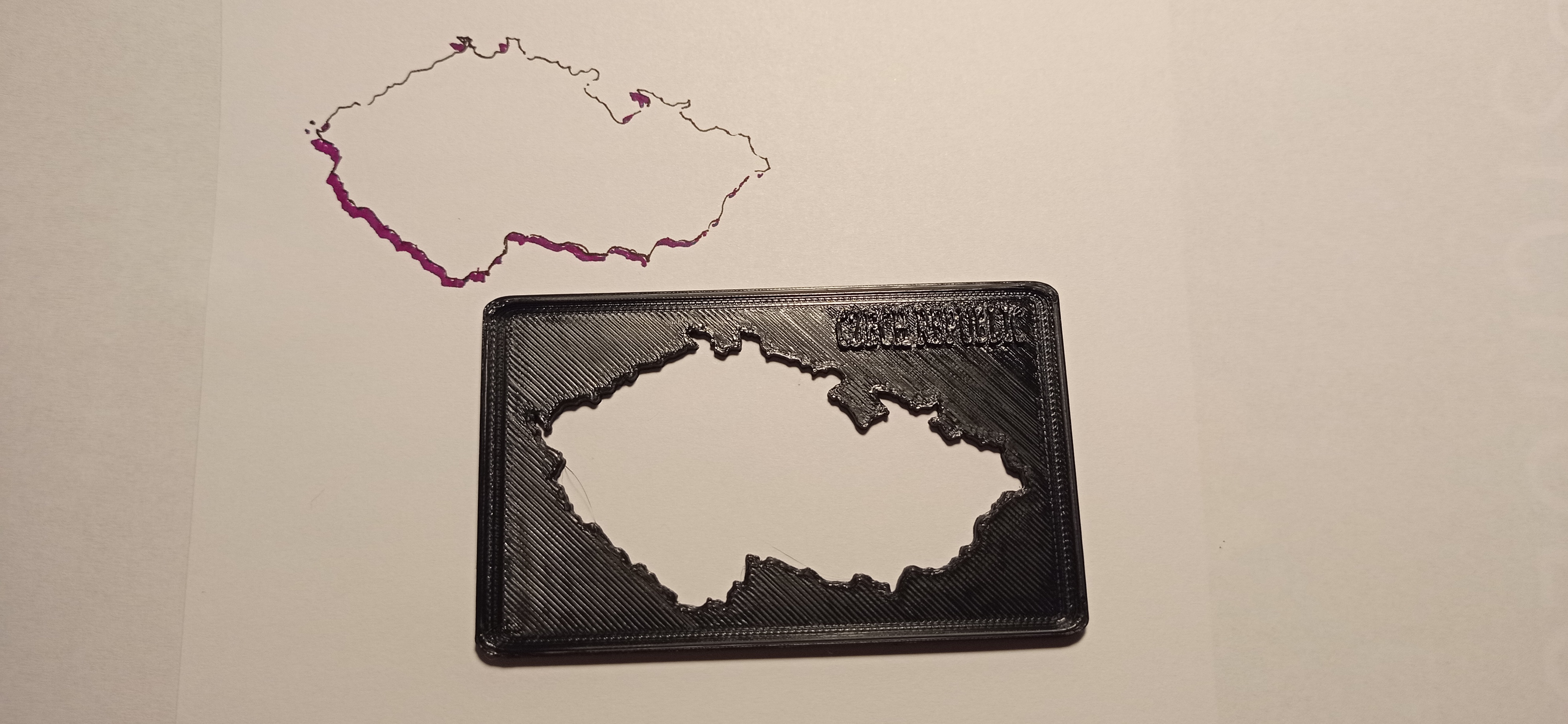 Czech Republic stencil map