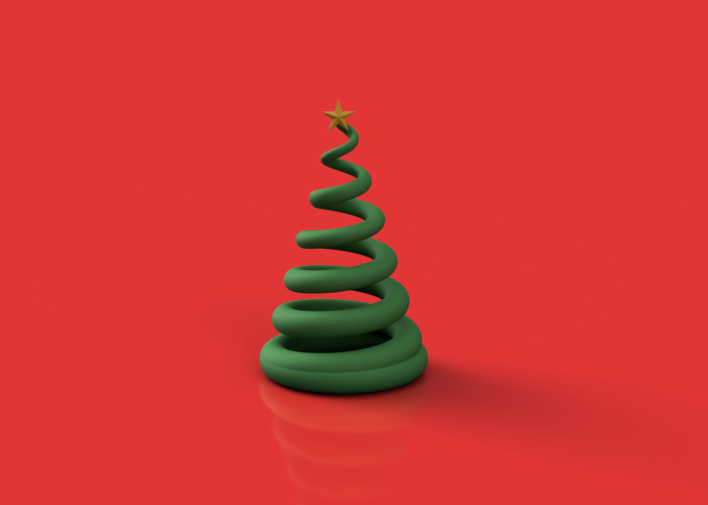 Spiral Spring Christmas Tree — Holiday Decor