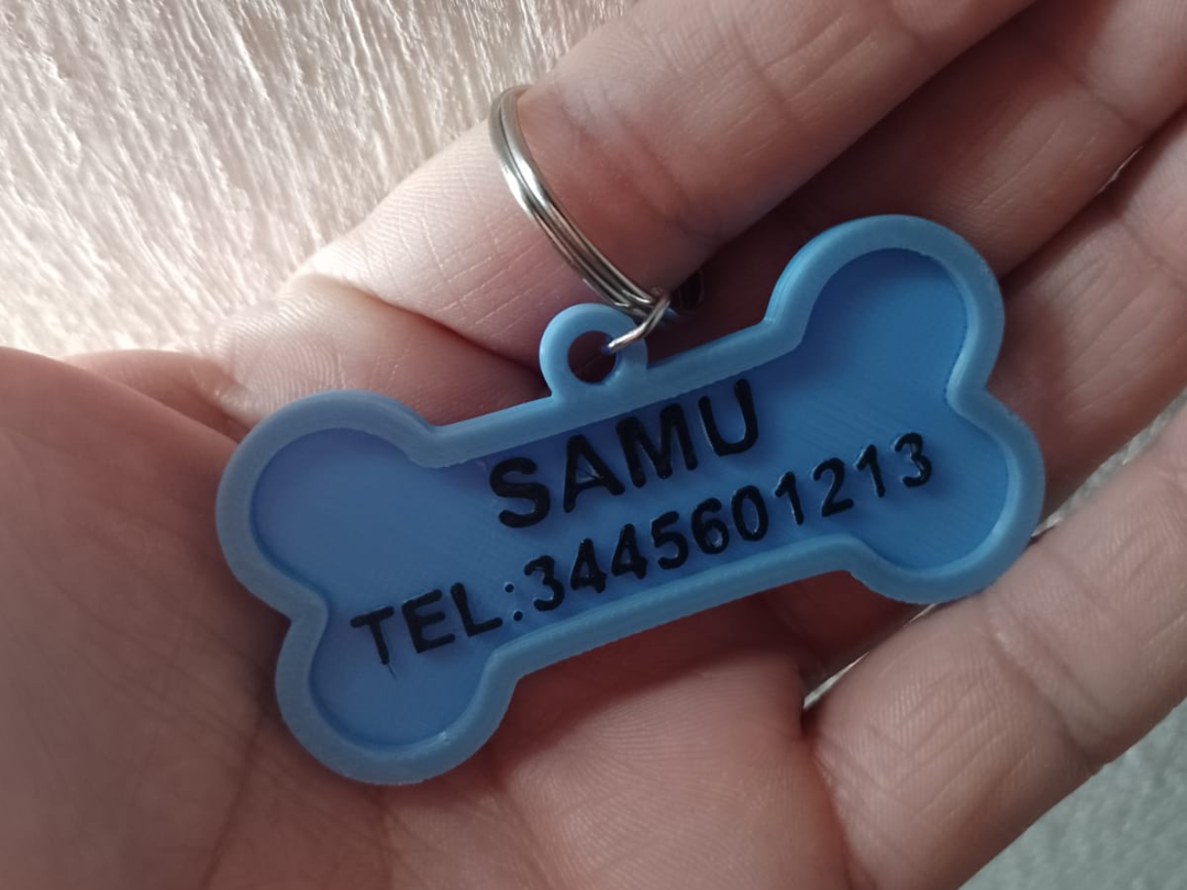 Chapa identificadora para perros