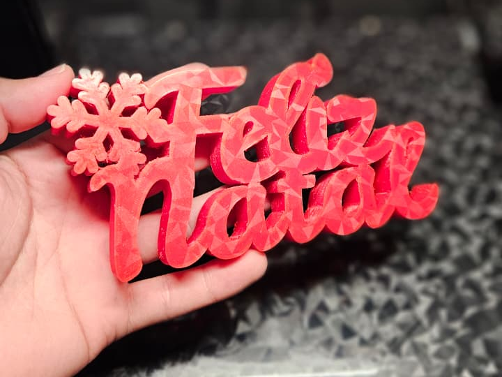 Feliz Natal Simples com Floco de Neve