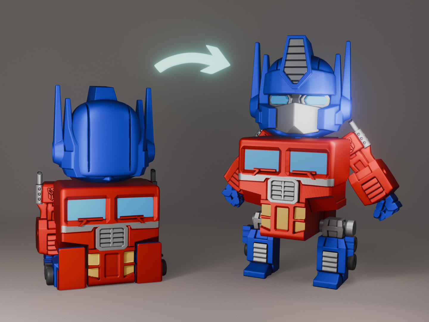 Optimus Prime Calibration Cube – Print-in-place