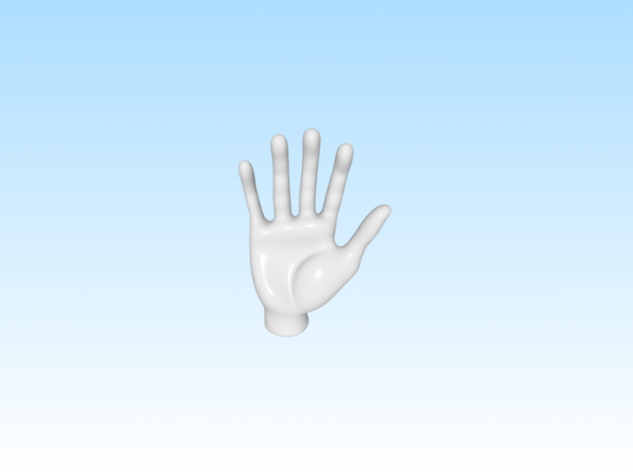 paintable hand