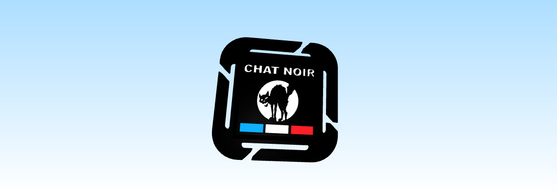PLAQUE MOLLE CHAT NOIR