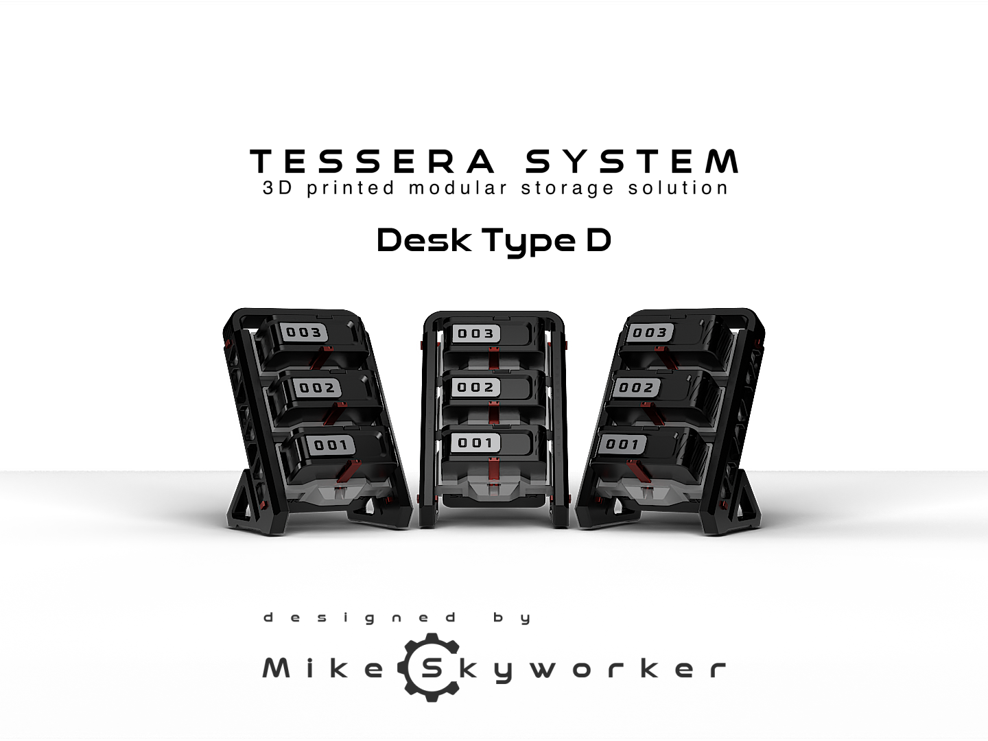 Tessera Desk Type C. Modular storage