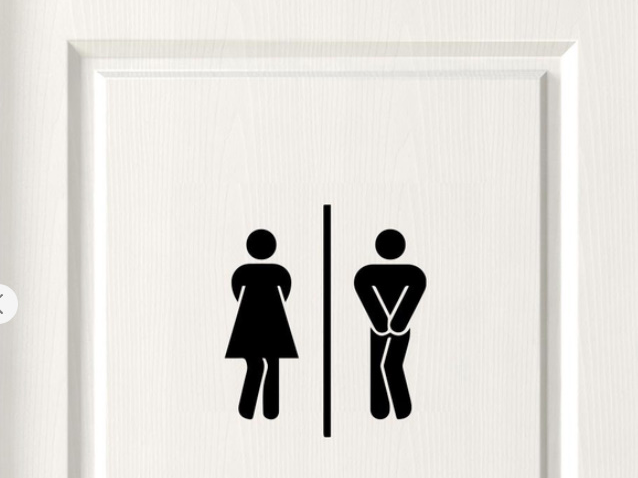 Funny Restroom Sign – Male & Female Door Marker