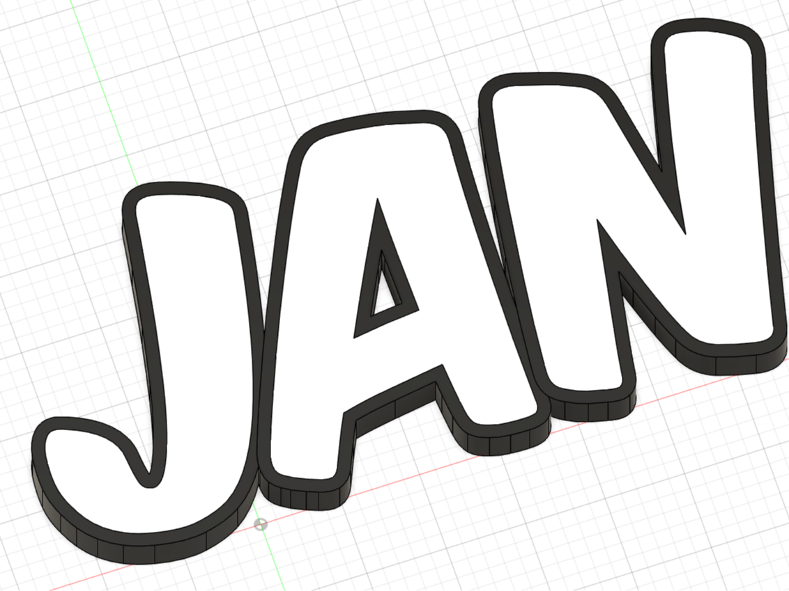 Leucht Namensschild JAN