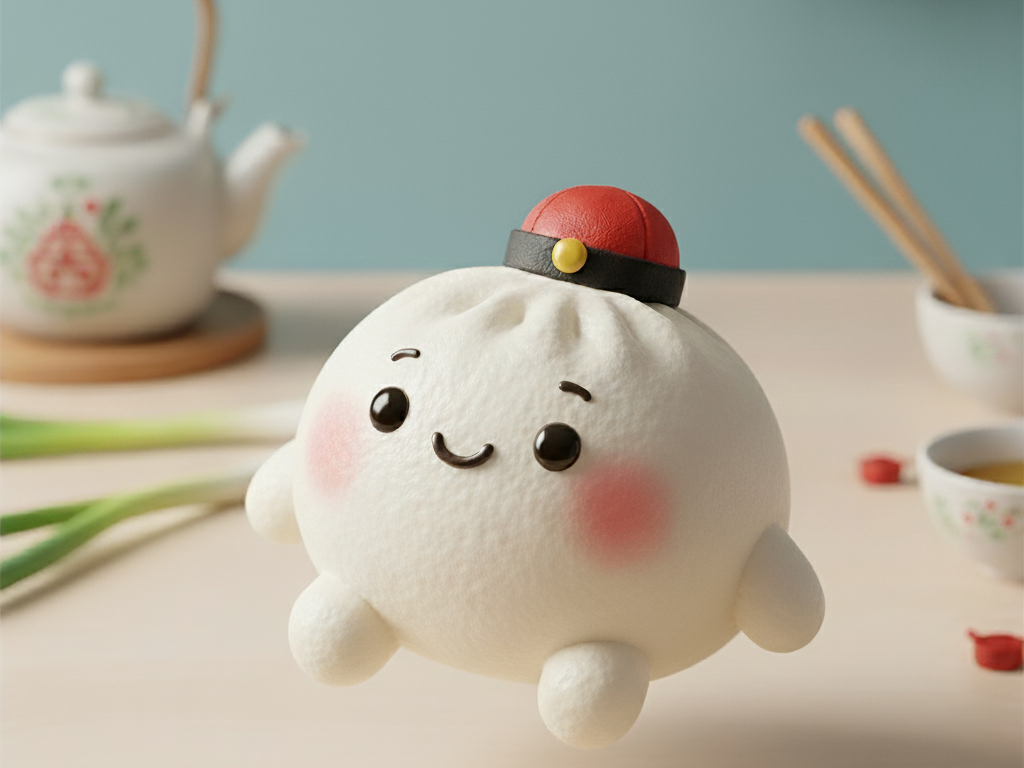 Cute Keychain Mr. Pao The Lil Steamed Bun