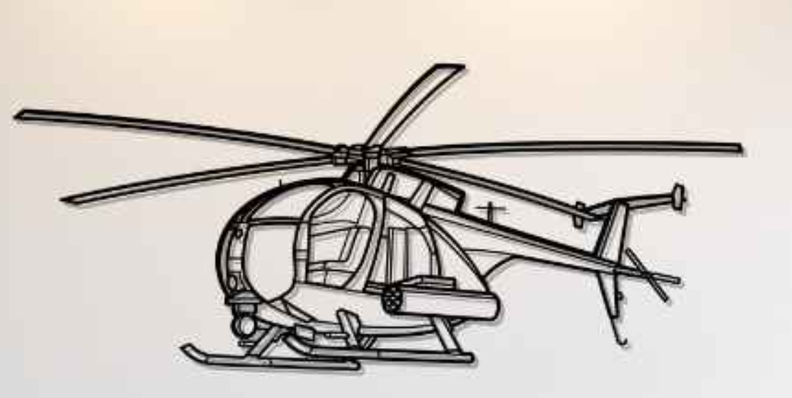 MD Helicopters MH-6 Little Bird Wall Art