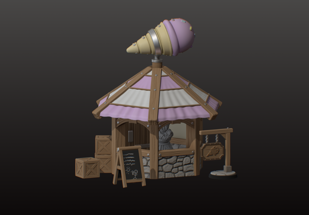 Ye olde ice cream hut - 28mm fantasy terrain