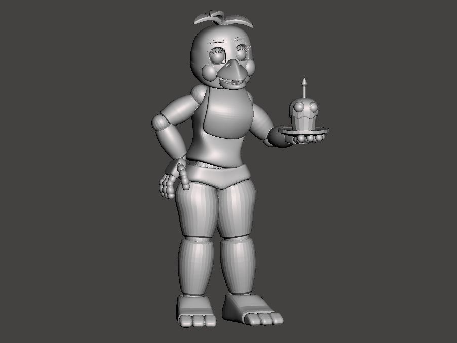 Static Toy Chica – Movie-Style Animatronic Display