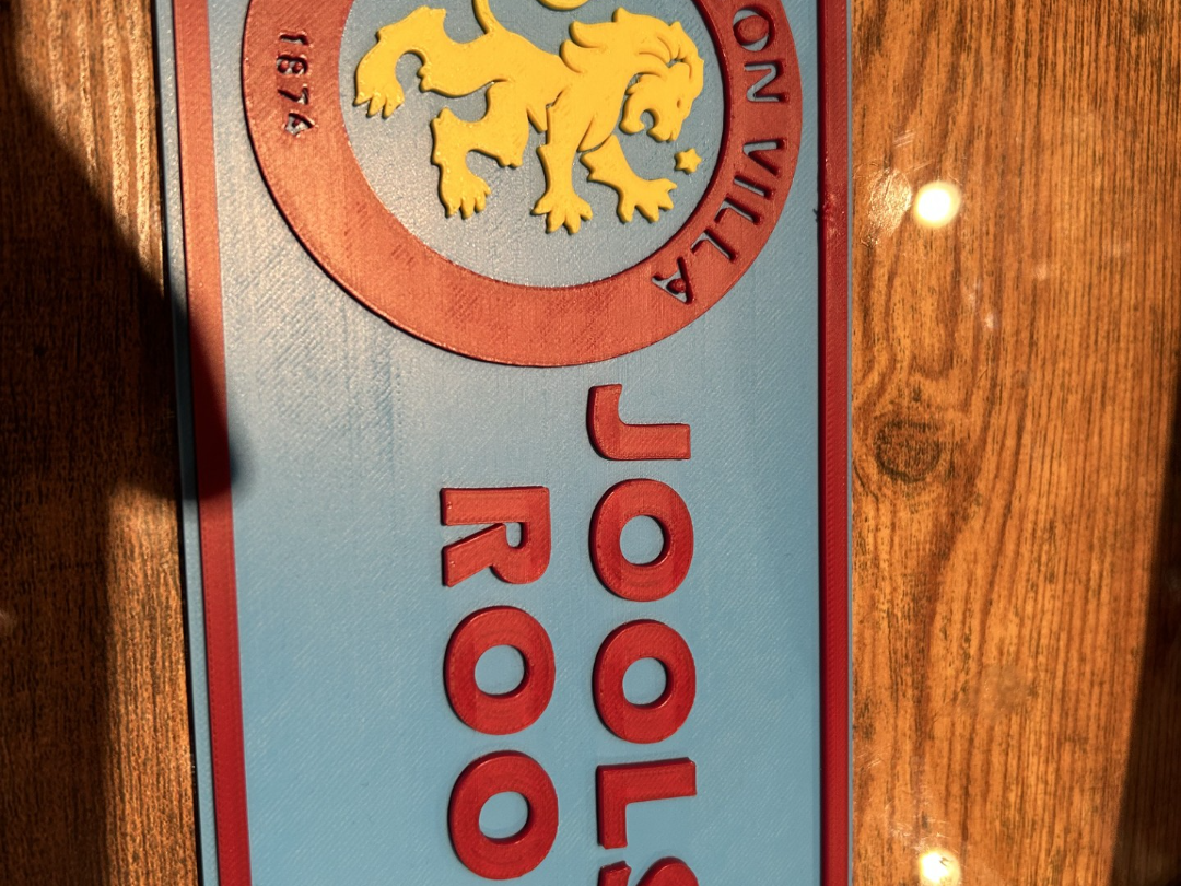 aston villa name door plaque