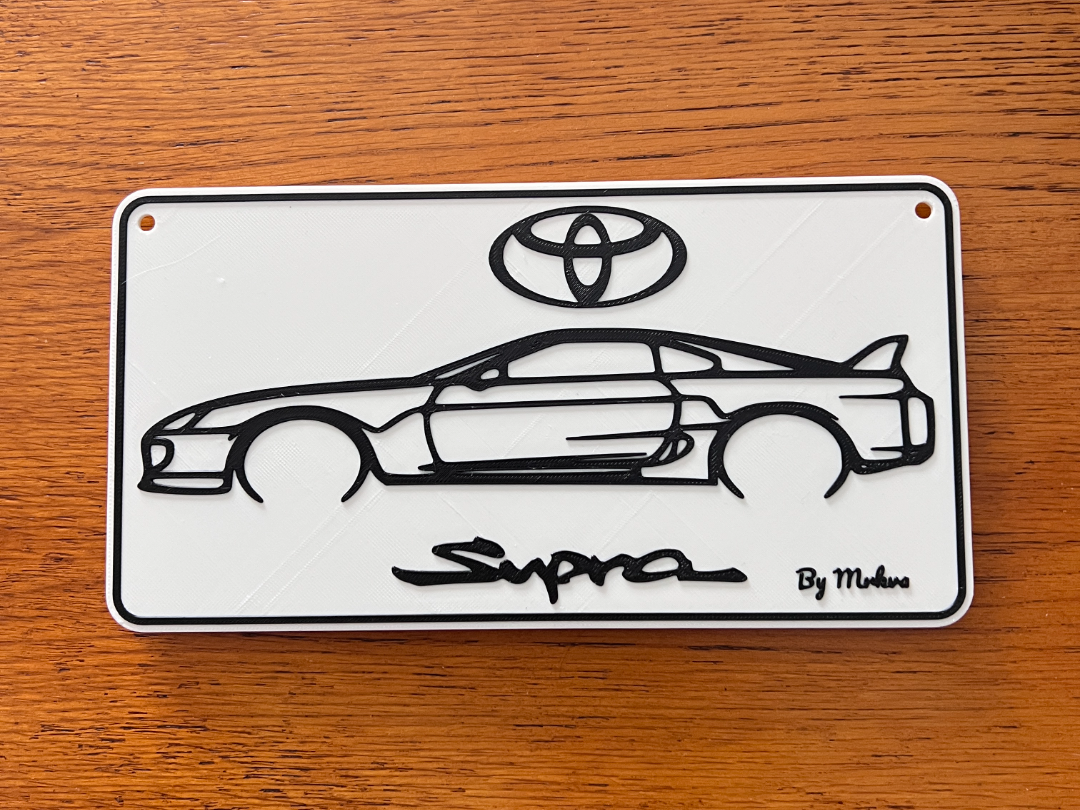 Supra Plate Sign 7+ inches