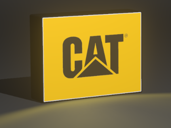 caterpillar old logo lamp