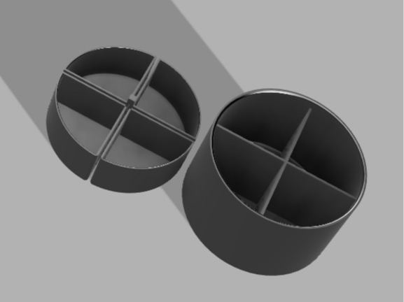 caja redonda para tornillería