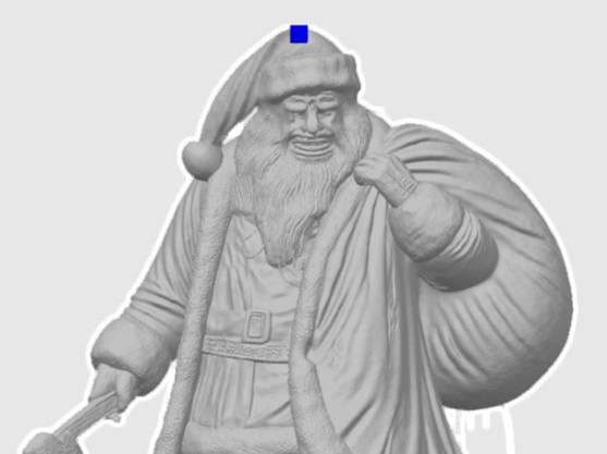 Santa Claus with an axe