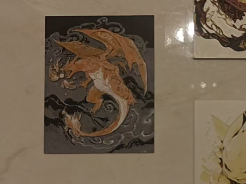 浮世绘版画宝可梦喷火龙