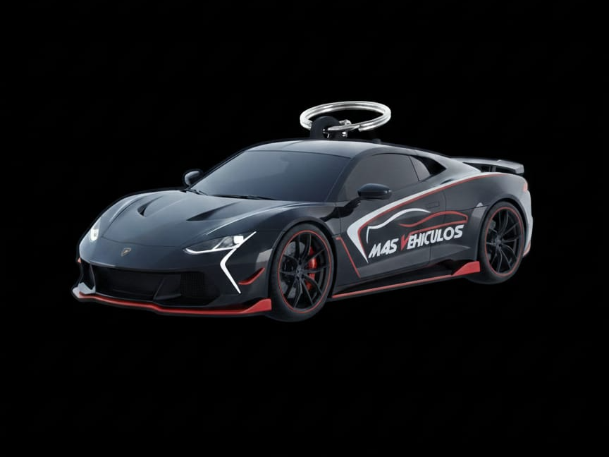 carro llavero