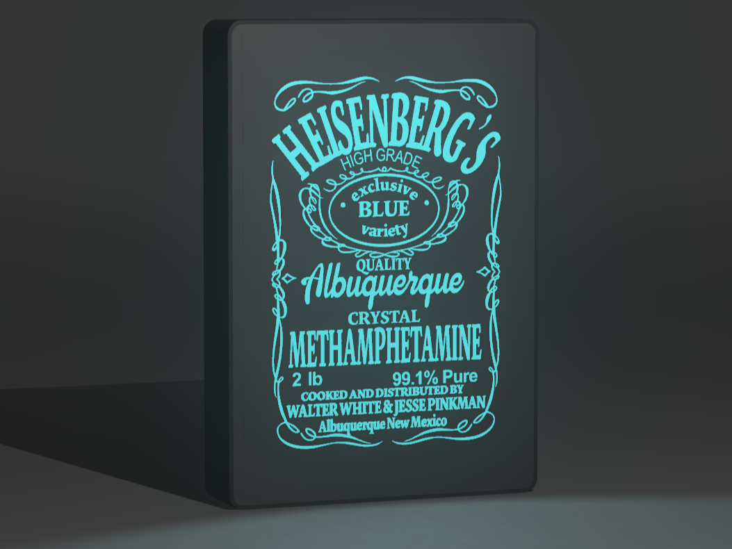 Lightbox - Bottle Wisky Heisemberg's
