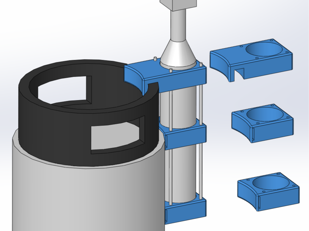 SodaStream cartridge holder on Cornelius Corny Keg