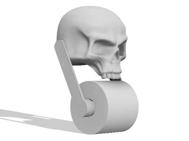 Skull Toilet Paper Holder
