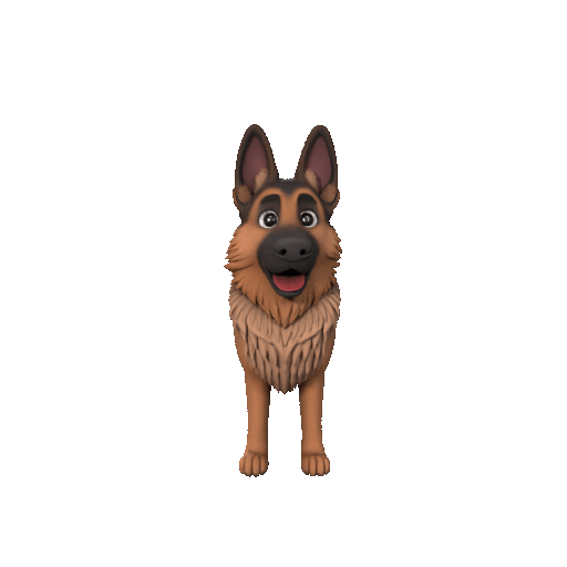 German Sherped with cartoon style