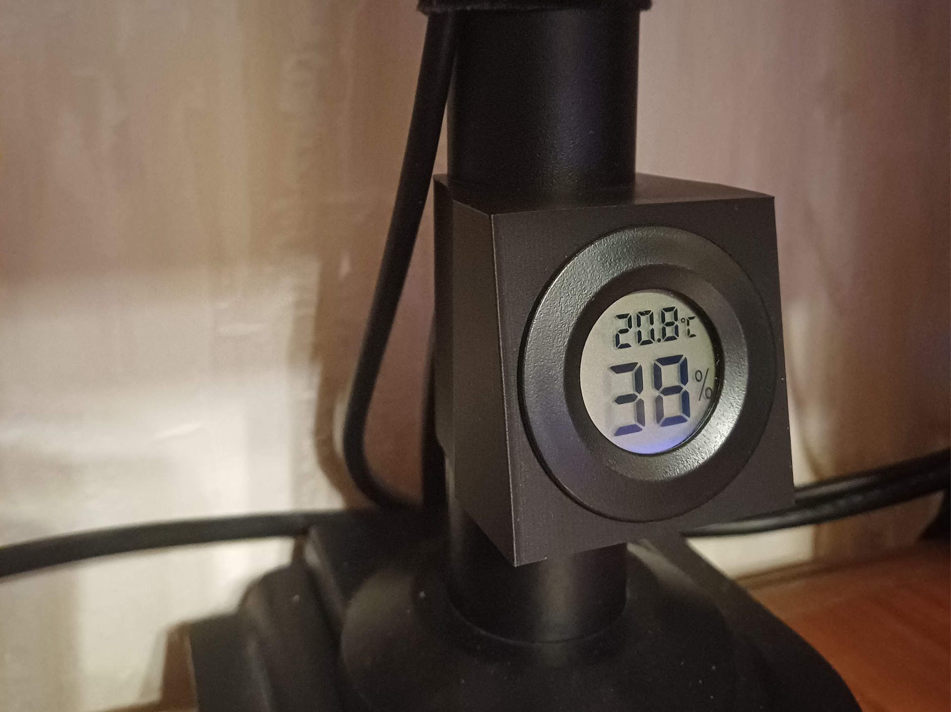 Thermometer Hygrometer Gehäuse für 35mm Monitorarm