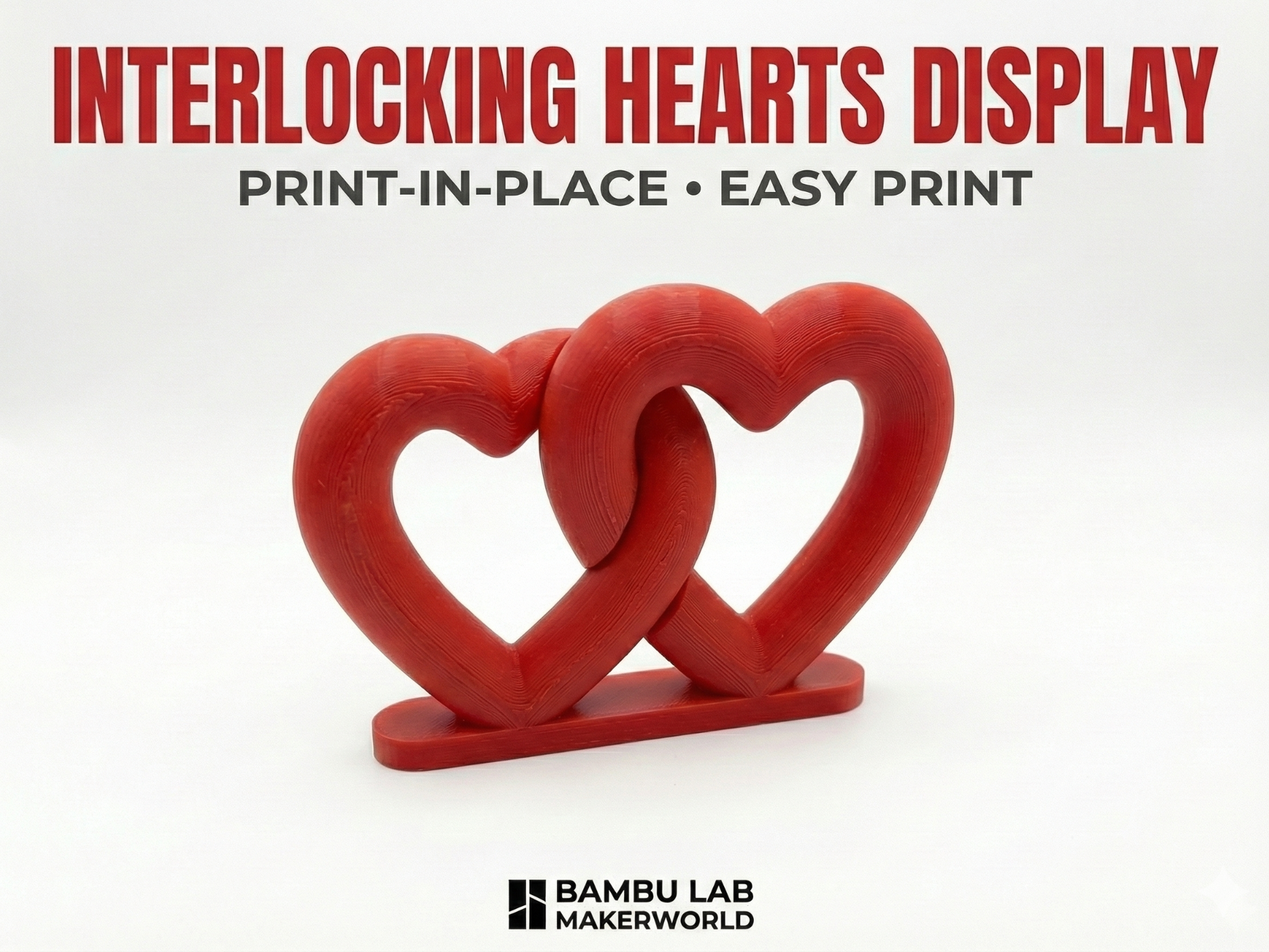 Eternal Love - Interlocked Hearts Sculpture